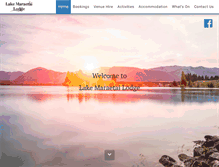 Tablet Screenshot of lake-maraetai-lodge.co.nz
